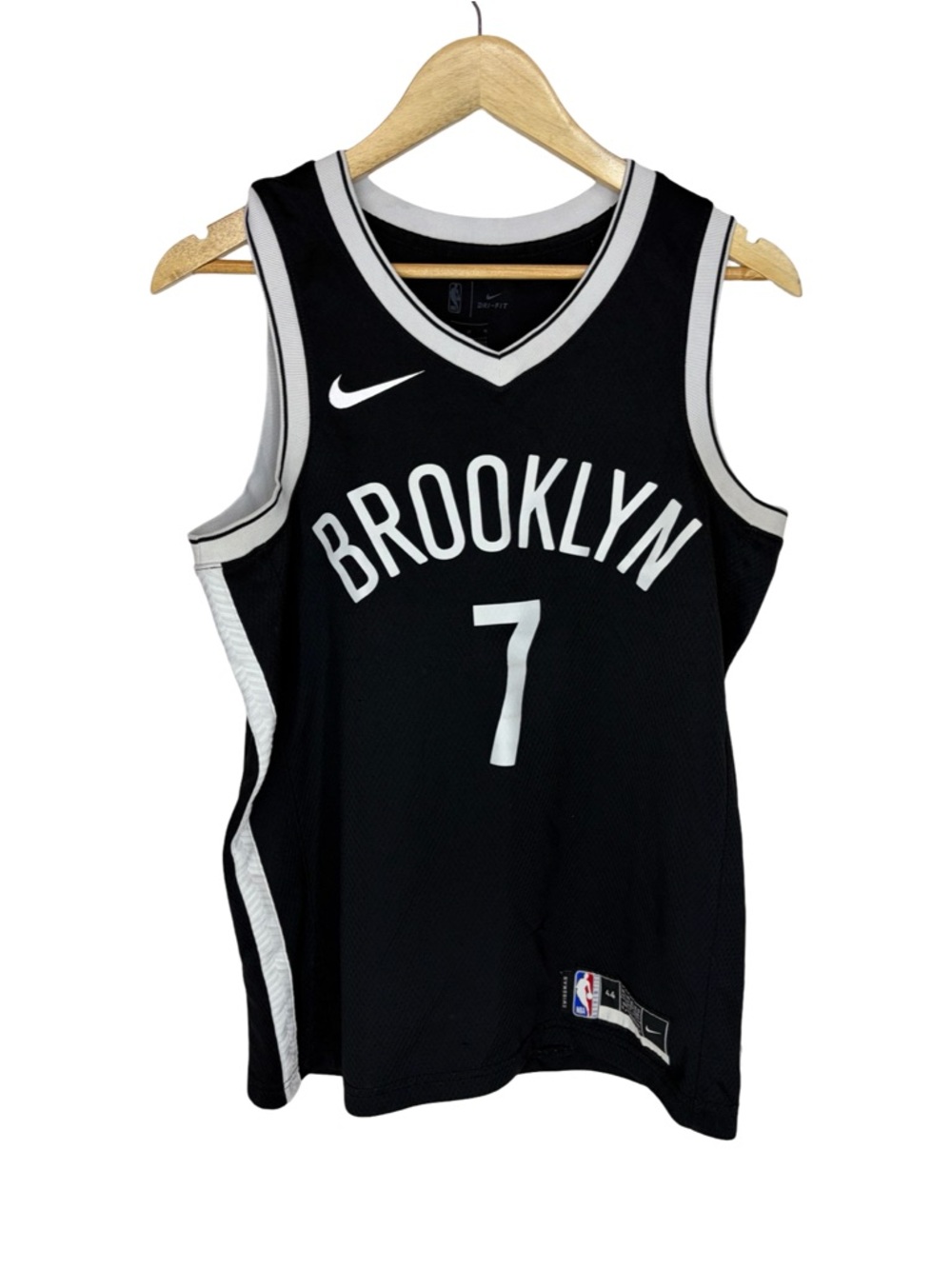 Nike swingman Brooklyn Nets #7 Black Basketball Jersey Kevin Durant medium